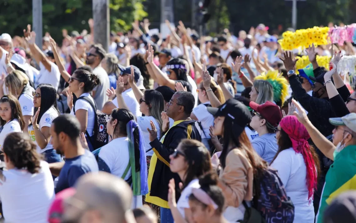 evento, gospel, celebração, religiosa, caminhada, de fé;