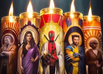 Marvel, Disney, traz, liberaram, póster, inédito, personagens, santos, velas;