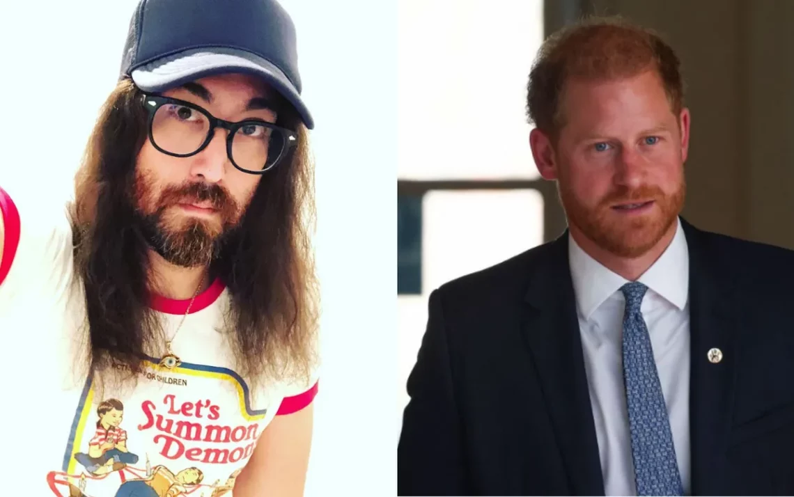 Sean Ono Lennon, filho de John Lennon, príncipe Harry;