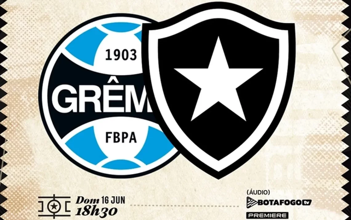 partida, Grêmio contra Botafogo;