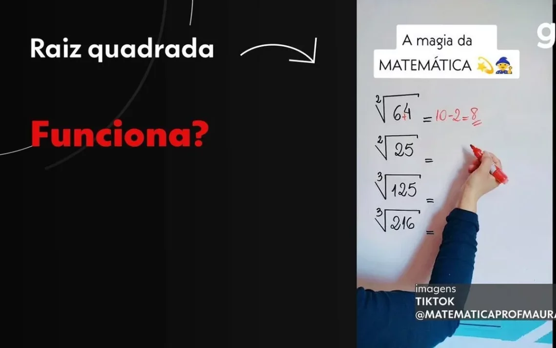 raiz quadrada, truque, matemático, truque de matemática;